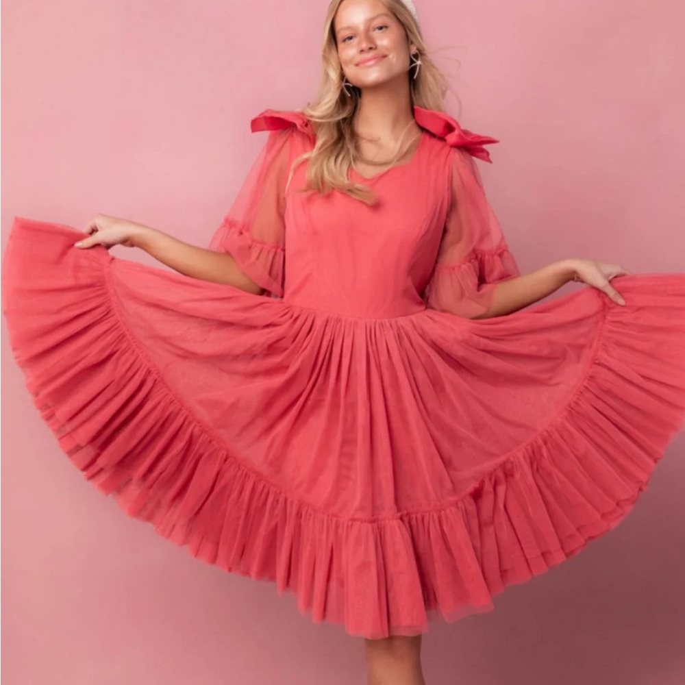 Ivy City Serine Dress Hot Pink Tulle Party Dress